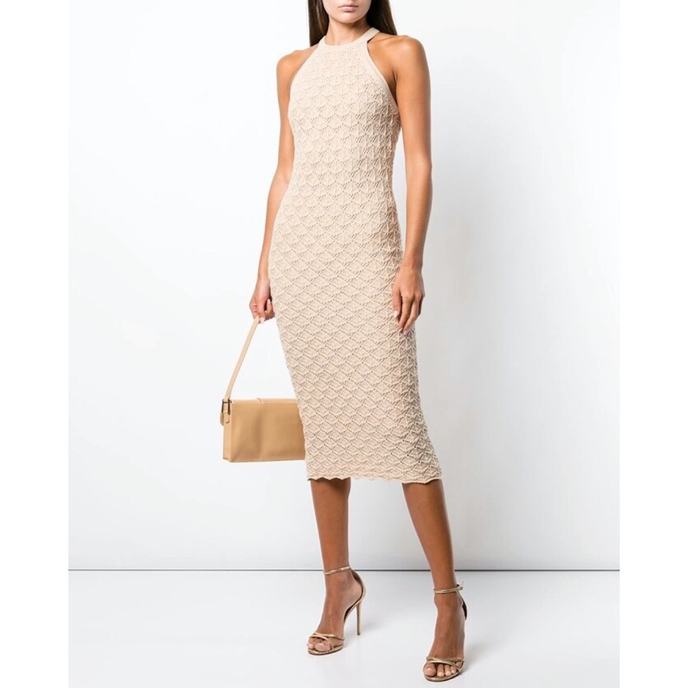 Alice + Olivia Lulu Wool Blend Halter Knitted Midi Dress - Picture 13 of 16